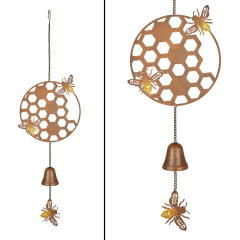Hanging Bell 'Bee Honeycomb'