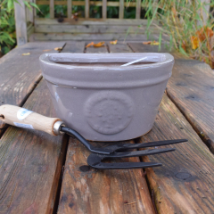 Garden Planter 'Blossom Wall Pot' - Taupe 20cm