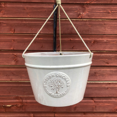 Garden Planter 'Blossom Hanging Pot' - Grey 30cm