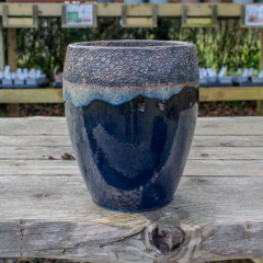 Sienna Jar Dark Blue Small Glazed Planter