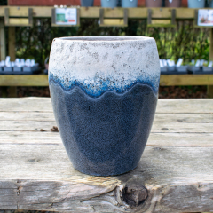 Sienna Jar Light Blue/Grey Small Glazed Planter