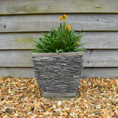 Westcott Ann Square Slate Planter - 25cm
