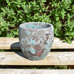 Bolton Egg Planter - Turquoise Grey, 19cm