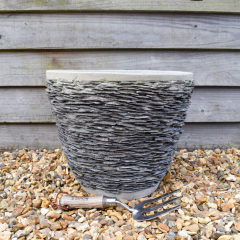 Garden Planter 'Westcott Ann' - Slate Cone 38cm