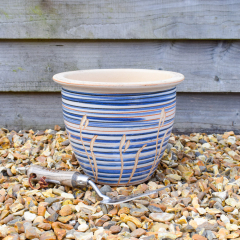 Long Meadow Blue Medium Planter
