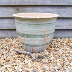 Long Meadow XLarge Green Glazed Planter
