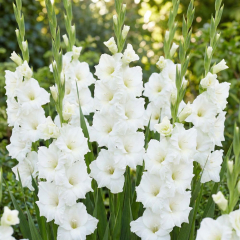 Gladioli 'White Prosperity' Corms