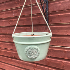Garden Planter 'Blossom Hanging Pot' - Green 25cm