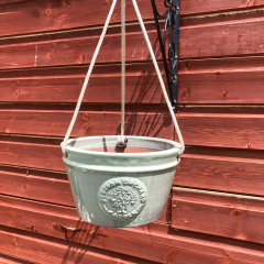 Garden Planter 'Blossom Hanging Pot' - Green 19cm