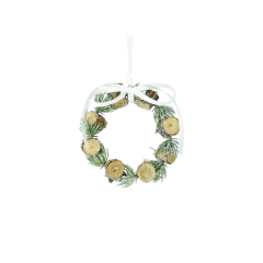 Iced Deco Wreath Hanger Christmas Decoration