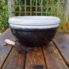 Riva Bowl Planter - Black 37cm