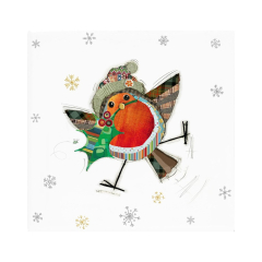 Christmas Coaster - Festive Robin