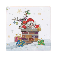 Christmas Coaster - Santa on the Roof