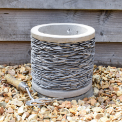 Westcott Claire Artisan Cylinder Slate Planter 23cm