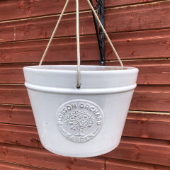 Garden Planter 'Blossom Hanging Pot' - Cream 30cm