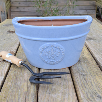 Blossom Orchard Wall Pot, Duck Egg Blue, 26cm