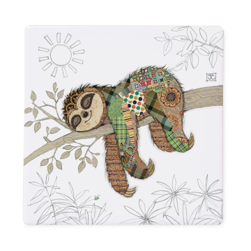 Sloth Ceramic Coaster Bug Art