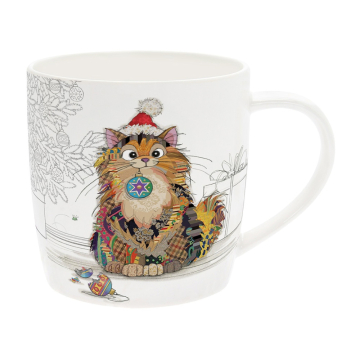 Christmas China Mug - Cat with Bauble Christmas China Mug - Cat with Bauble