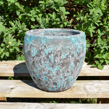Bolton Egg Planter - Turquoise Grey, 25cm