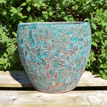 Bolton Egg Planter - Copper Patina, 33cm