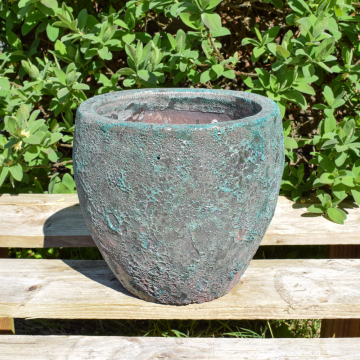 Bolton Egg Planter - Copper Patina, 25cm
