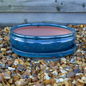 Bonsai Pot Teal - 26 cm