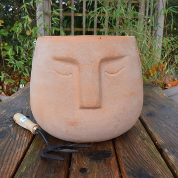Garden Planter 'Terracotta Face' - 27cm
