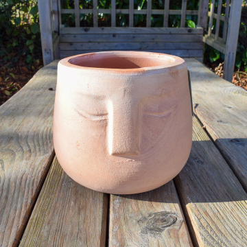 Small Terracotta Face Pot