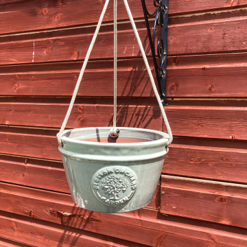 Garden Planter 'Blossom Hanging Pot' - Green 19cm