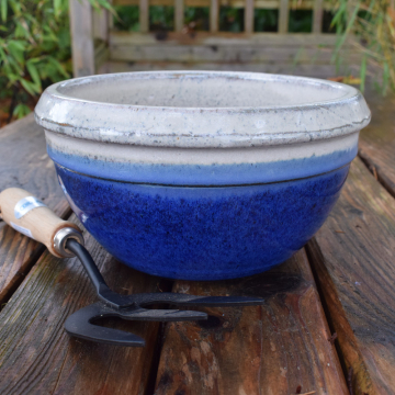 Riva Bowl Glazed Planter Blue Small Riva Bowl Glazed Planter Blue Small