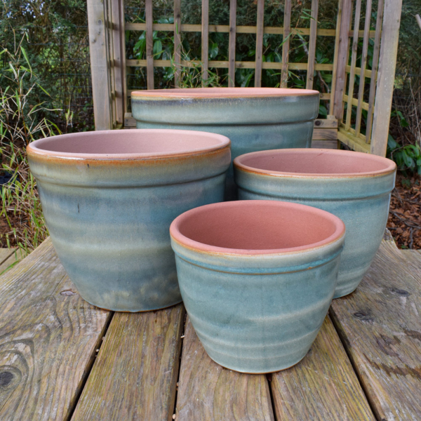 Ari Glazed Planters - Green (4 Sizes)