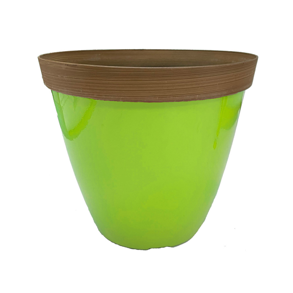 Bradwall 'Lime Green' Round Planter 30cm