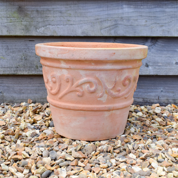 Mondo Swirl Medium Terracotta Pot