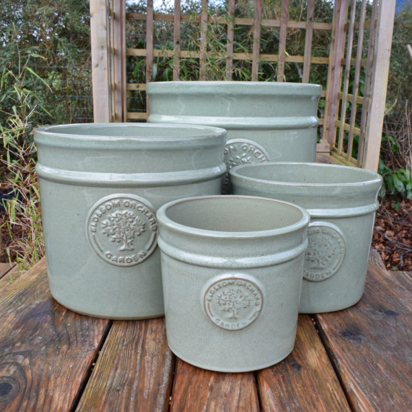Blossom Orchard Glazed Cylinders - Green
