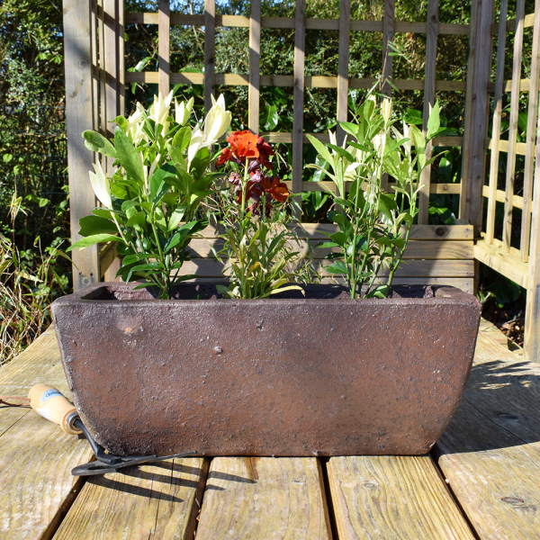 Garden Planter Rustic Trough Heritage Artisan 36cm