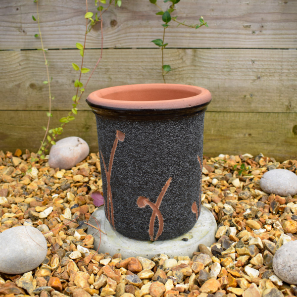 Glazed Prarie Cylinder Planter - Small