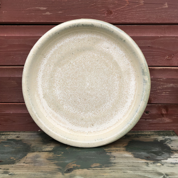 Glazed Garden Saucer, Beige, 35cm