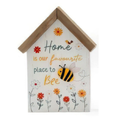 Wooden 'Home is our favourite place to Bee' Plaque