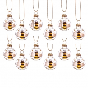 Mini Bee Baubles Set of 12