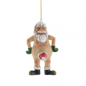 Naked Santa Christmas Bauble