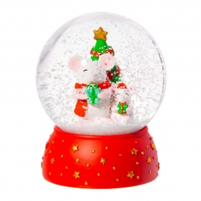 Christmas Mice Snow Globe